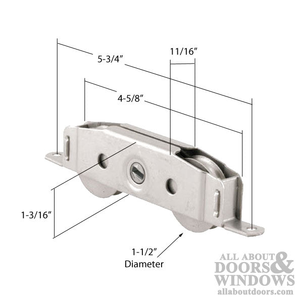 Sliding Door Tandem Roller Dual Wheel with Steel Housing 1.5 Inch Steel Wheel Diameter - Sliding Door Tandem Roller Dual Wheel with Steel Housing 1.5 Inch Steel Wheel Diameter