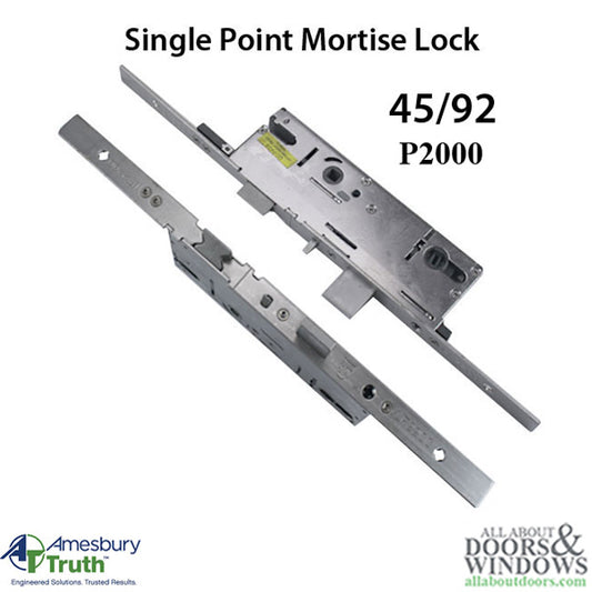 20mm P2000 Active 45/92 SPL Mortise Lock Body, American Version Gearbox