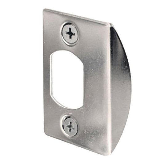 2-1/4" Full Lip Strike Plate with Adjustable Tab - Chrome