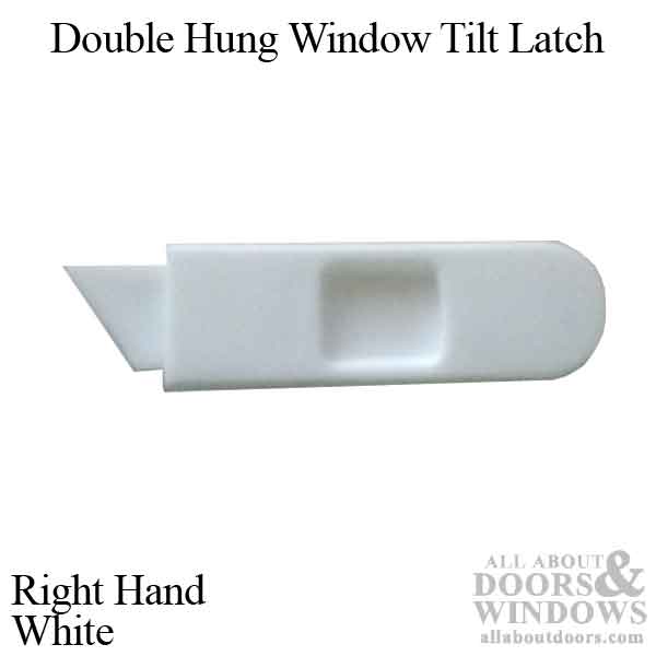 Upper Sash Tilt Latch, Left Hand, V3 Series Double Hung Windows, White - Upper Sash Tilt Latch, Left Hand, V3 Series Double Hung Windows, White