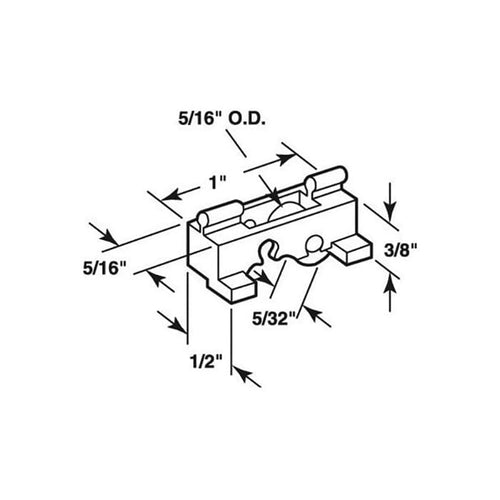 Roller Assembly (Flat) - Sliding Windows, Nylon / Steel - Roller Assembly (Flat) - Sliding Windows, Nylon / Steel