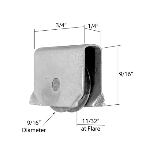 Roller Assembly (Grooved) - Sliding Windows, Showcase / Storm - Steel - Roller Assembly (Grooved) - Sliding Windows, Showcase / Storm - Steel