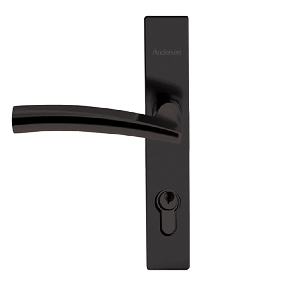 Andersen Storm Door Handle Set Modern Flat Black with Lock and Key - Andersen Storm Door Handle Set Modern Flat Black with Lock and Key