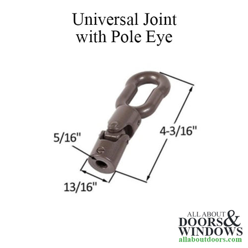 Universal Joint with pole eye, 45 degree, 5/16 Spline - Universal Joint with pole eye, 45 degree, 5/16 Spline