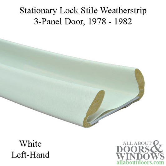 Andersen Perma-Shield 3-Panel Gliding Door - Left-Hand Stationary Lock Stile Weatherstrip - White