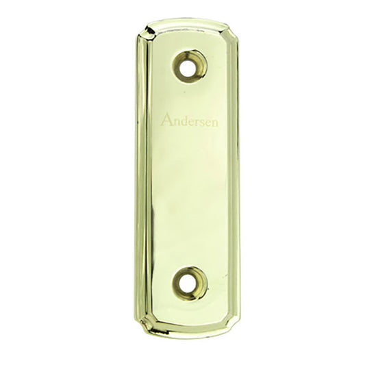 Andersen Gliding Door Cover Plate, Newbury Style - Polished Brass