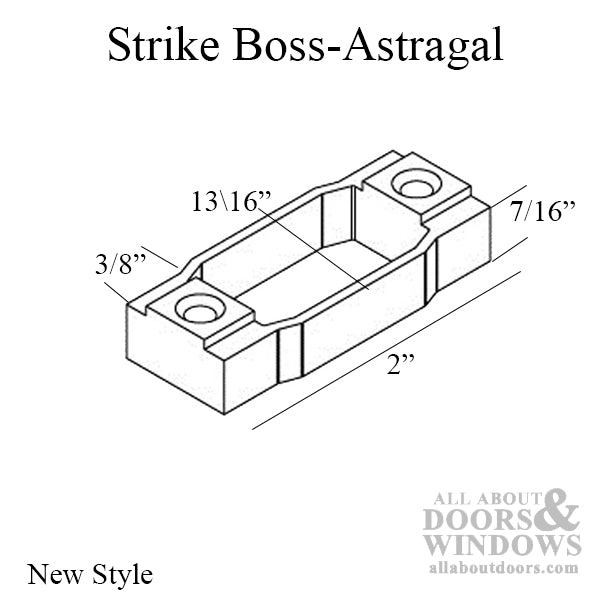 Strike Boss, NEW STYLE Therma-Tru door with 7/8