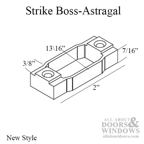 Strike Boss, NEW STYLE Therma-Tru door with 7/8