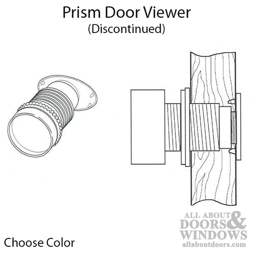 Discontinued - Door Viewer - Prism - Choose Color - Discontinued - Door Viewer - Prism - Choose Color