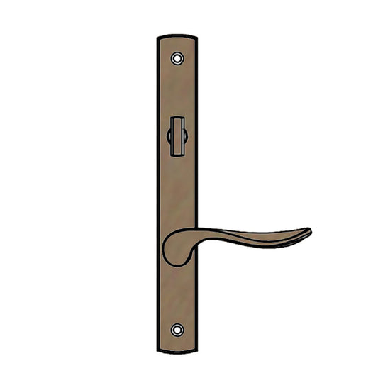 Truth Sentry Lock Handle Set, Modern, Decorative over Solid Brass, Antique Brass