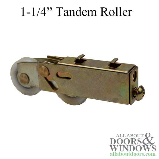 Tandem Door Roller For Sliding Patio Doors Tandem Roller 2 Hook 1-1/4 Inch Nylon Wheel Diameter