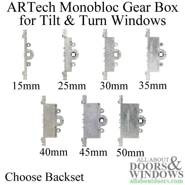 Monobloc Gear Box for Tilt & Turn Window Multipoint Lock, Choose Backset - Monobloc Gear Box for Tilt & Turn Window Multipoint Lock, Choose Backset