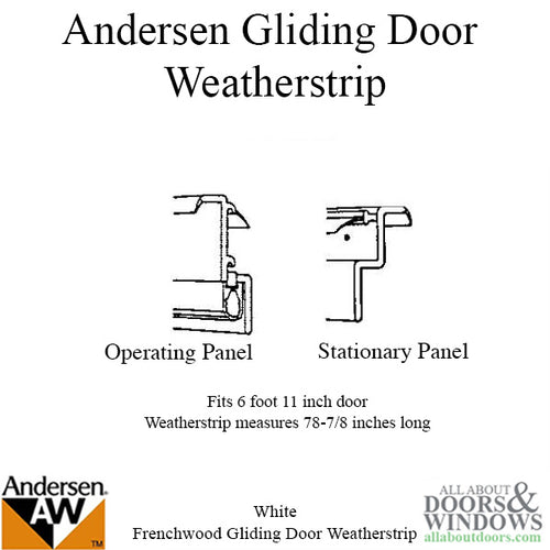 1990 - Present, Complete Weatherstrip Set, 6 ft 11 in, White - 1990 - Present, Complete Weatherstrip Set, 6 ft 11 in, White