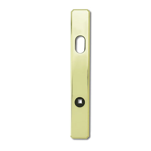 Escutcheon Plate, Active Exterior - H.P. Bright Brass - Escutcheon Plate, Active Exterior - H.P. Bright Brass
