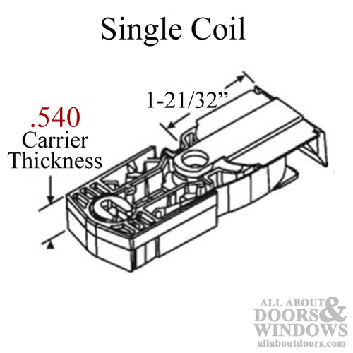 Quick Tilt Constant Force Balance .540 Carrier, Single Coil - Quick Tilt Constant Force Balance .540 Carrier, Single Coil