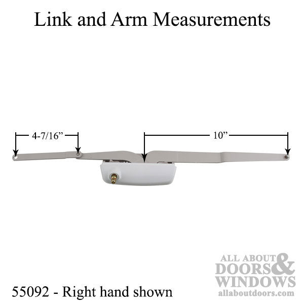 Truth Maxim Dual Arm Operator, Hurd Casement,  RH - Gold or White - Truth Maxim Dual Arm Operator, Hurd Casement,  RH - Gold or White