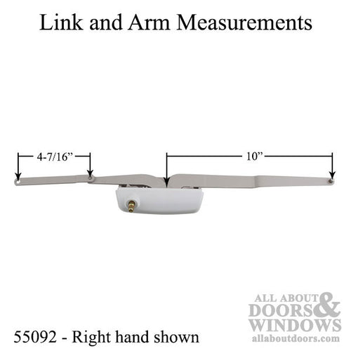 Truth Maxim Dual Arm Operator, Hurd Casement,  RH - Gold or White - Truth Maxim Dual Arm Operator, Hurd Casement,  RH - Gold or White