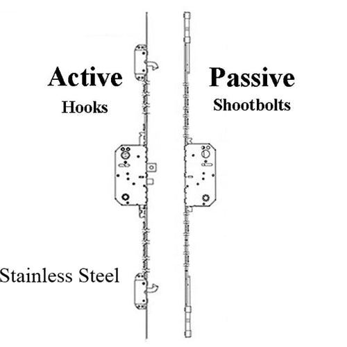 Andersen Passive 2-point Shootbolt Lock 76-1/2 inch, 6-8 Frenchwood Door - Andersen Passive 2-point Shootbolt Lock 76-1/2 inch, 6-8 Frenchwood Door
