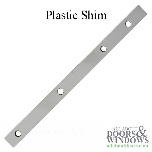 Plastic Shim , 4 hole, 1/2"x 7-1/4" x 1/16" Thick - Beige