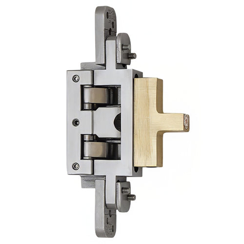 2D Concealed Glass Hinge - Hold Open Function, Stainless Steel - 2D Concealed Glass Hinge - Hold Open Function, Stainless Steel