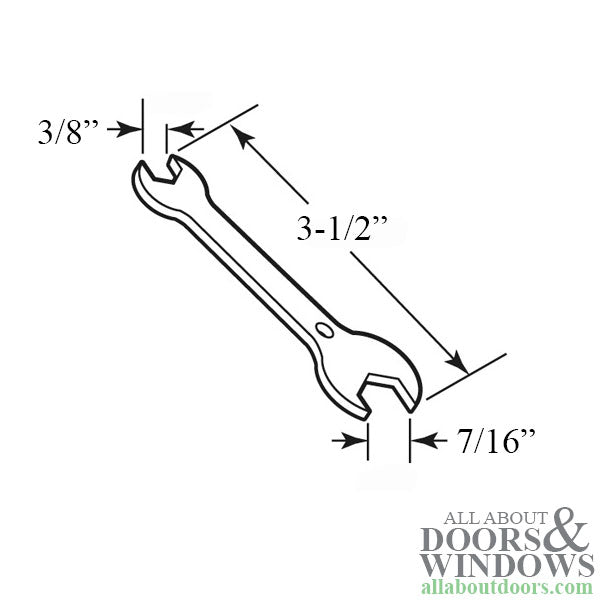 Wooden Bi-Fold Door Pivot Wrench, Adjustment Nut Wrench - Wooden Bi-Fold Door Pivot Wrench, Adjustment Nut Wrench