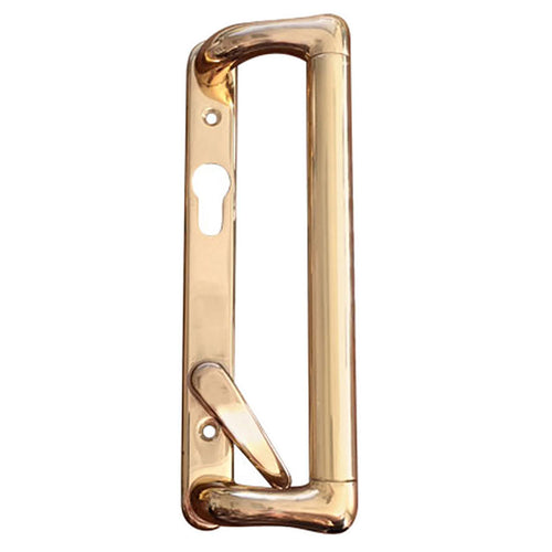 Champion Cologne Active Patio Door Handleset, Euro Cylinder - Brass - Champion Cologne Active Patio Door Handleset, Euro Cylinder - Brass