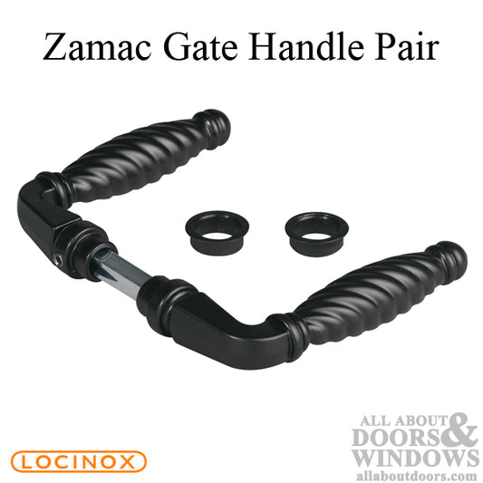 Zamac Gate Lock Handle Pair with 2-9/16" Spindle