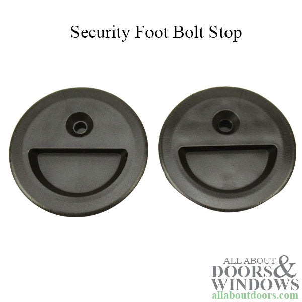 Pella Round Security Foot Bolt Stop, Old Style for Sliding Doors - Pella Round Security Foot Bolt Stop, Old Style for Sliding Doors