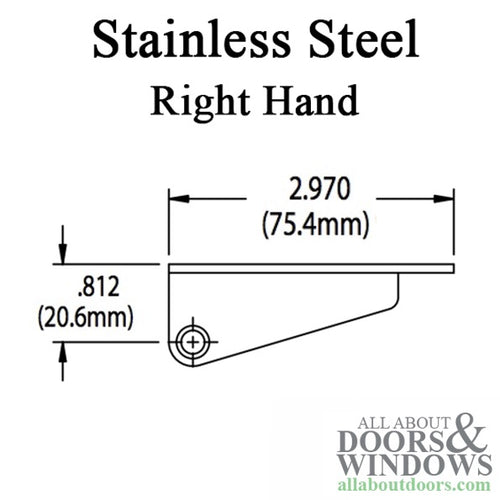 Truth 12785 Casement Sash Bracket Stud Post with Snap Ring - Truth 12785 Casement Sash Bracket Stud Post with Snap Ring