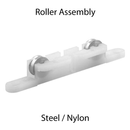 Roller Assembly (Flat) - Sliding Windows, Nylon / Steel