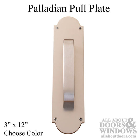 Palladian Pull Plate 3" x 12"