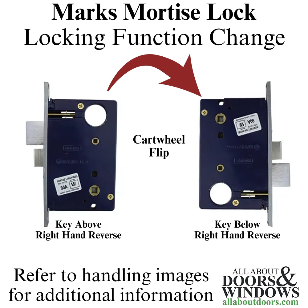 Marks Series 22 Entrance Door Handle Set Right Hand Reverse Door Knob Set - Marks Series 22 Entrance Door Handle Set Right Hand Reverse Door Knob Set