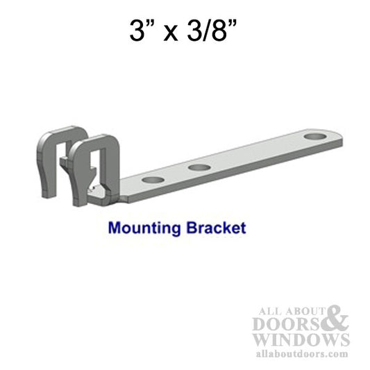 Sash Clip, Metal Bracket, 3" x 3/8", 3 hole - Caldwell # 32