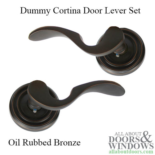Emtek Dummy Cortina Door Lever Set - Oil Rubbed Bronze - Emtek Dummy Cortina Door Lever Set - Oil Rubbed Bronze
