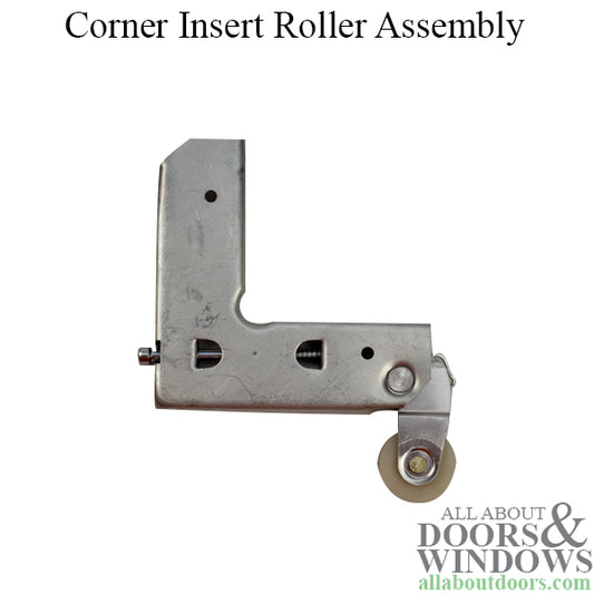 Corner Insert Roller Assembly with 1 Inch Nylon Wheel for Sliding Screen Door