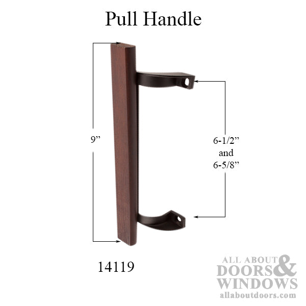 Pull Handle 6-1/2 - Sliding Patio Door, Stained - Choose Color - Pull Handle 6-1/2 - Sliding Patio Door, Stained - Choose Color