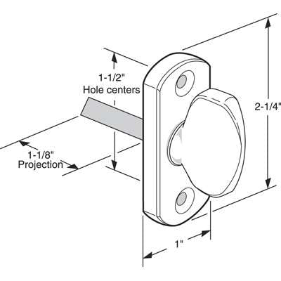 Thumbturn and Escutcheon Plate - White  Discontinued - Thumbturn and Escutcheon Plate - White  Discontinued