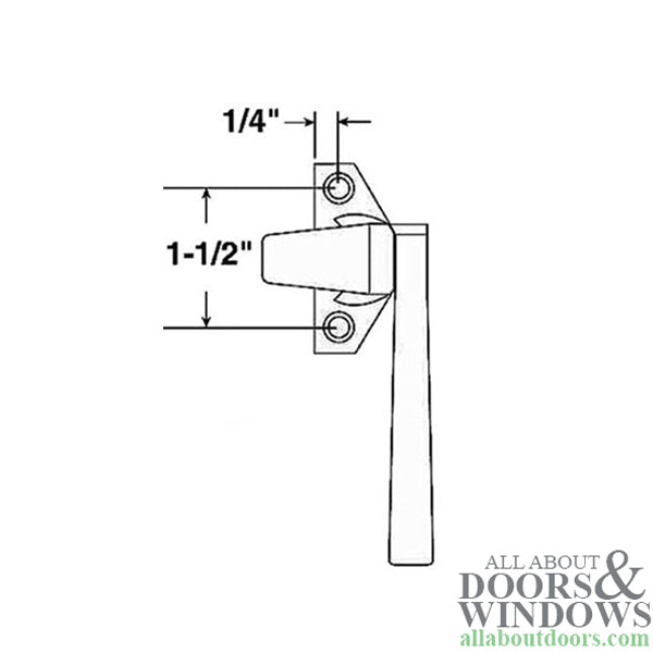 Cam Handle Lock Lever Only - 1-1/2 Inch Hole C-C - Right Hand - Cam Handle Lock Lever Only - 1-1/2 Inch Hole C-C - Right Hand