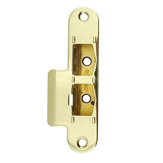 Latch and DeadBolt Receiver, Left Hand - Bright Brass - Frenchwo