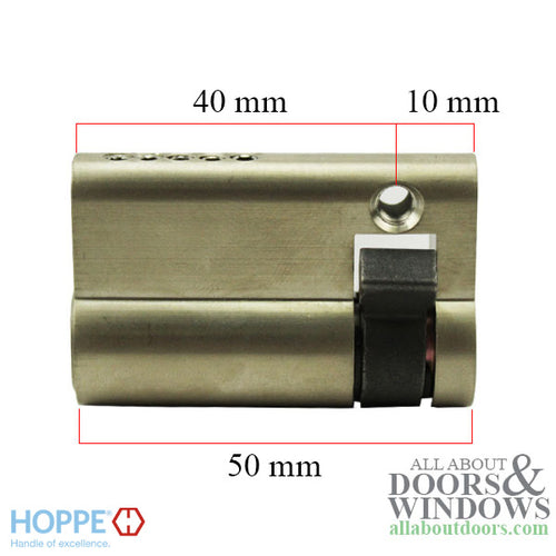 Hoppe 50mm Keyed 1/2 Cylinder, 40/10 - Hoppe 50mm Keyed 1/2 Cylinder, 40/10