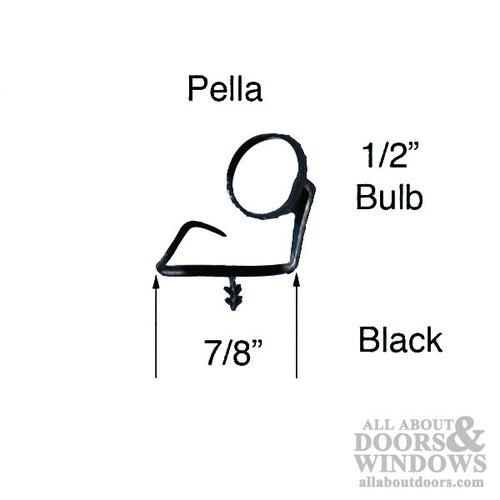 Weatherstrip, Pella Designer Series Hinged Door, 95