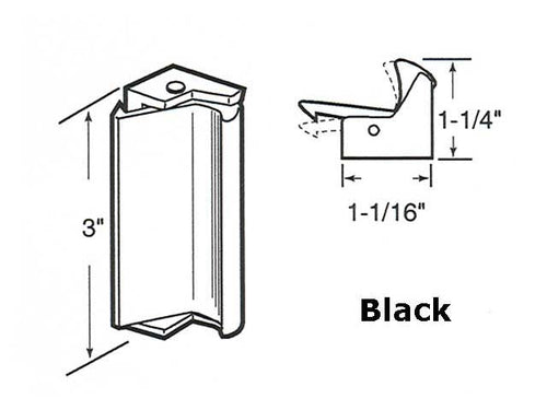 Latch and Pull - Vinyl and Aluminum Sash Hardware, Plastic / Aluminum - Black - Latch and Pull - Vinyl and Aluminum Sash Hardware, Plastic / Aluminum - Black