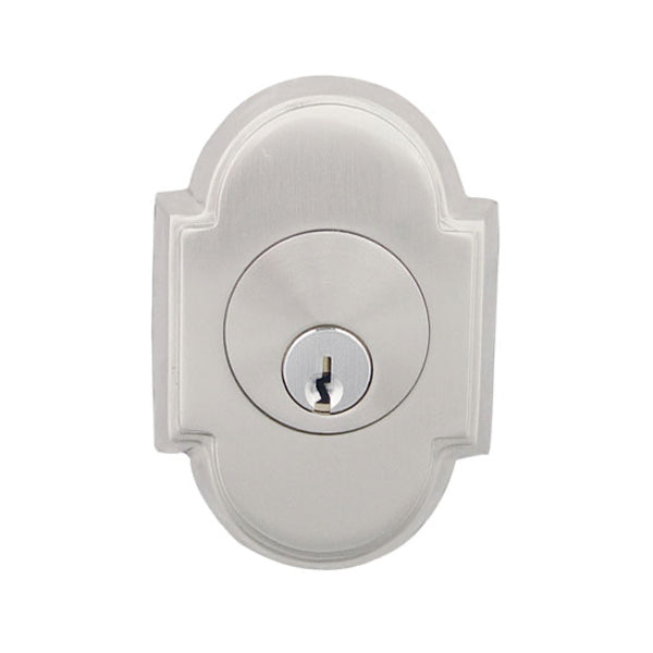 Single Cylinder Deadbolt with Strike Plate Satin Nickel - Single Cylinder Deadbolt with Strike Plate Satin Nickel