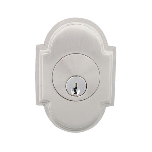 Single Cylinder Deadbolt with Strike Plate Satin Nickel - Single Cylinder Deadbolt with Strike Plate Satin Nickel
