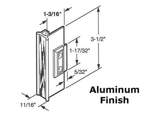 Discontinued Latch & Pull, Sliding Window 3-1/2 Long - Discontinued Latch & Pull, Sliding Window 3-1/2 Long