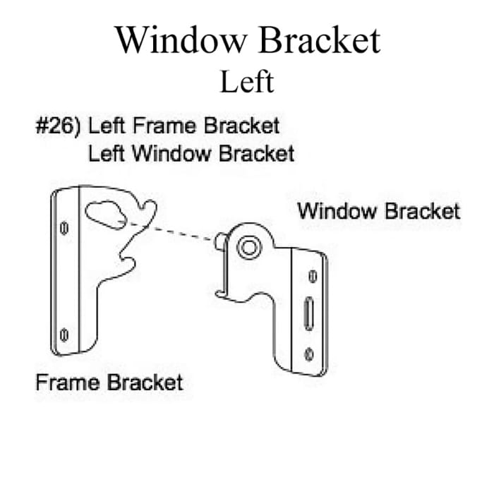Weather Shield  Visions 2000 Basement window Top Frame Bracket, LH - Weather Shield  Visions 2000 Basement window Top Frame Bracket, LH