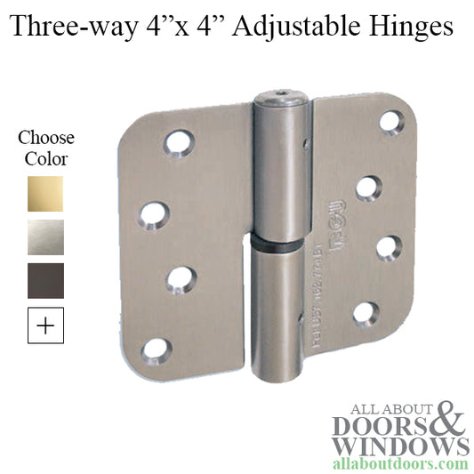 Ferco Three-Way Adjustable Hinges (Box of 3 Hinges) - Choose Options