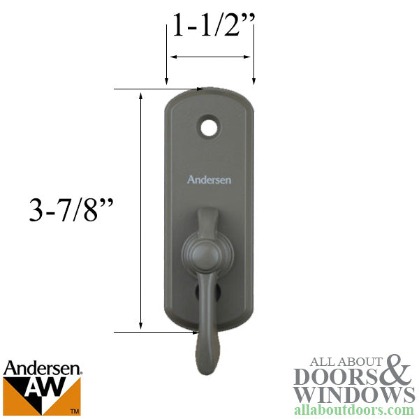 Andersen Frenchwood Gliding Doors - Thumb Latch - Albany - Inside Lock - Stone - Andersen Frenchwood Gliding Doors - Thumb Latch - Albany - Inside Lock - Stone