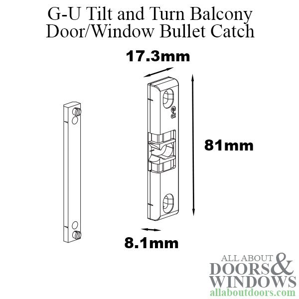 G-U Tilt & Turn Bullet Catch - G-U Tilt & Turn Bullet Catch