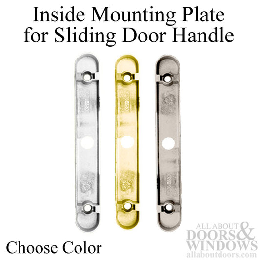 Inside Mounting Plate for Locking Sliding Patio Door Handle